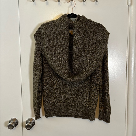 Michael Kors Brown Cowl Neck Sweater with Textured Knit - Picture 16 of 16